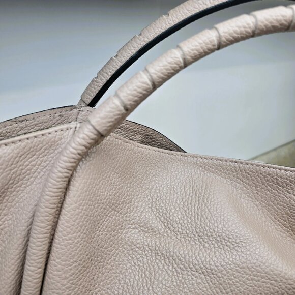 Italian Leather Women’s Large Hobo Handbag Nude Pink Made in Italy - Picture 11 of 14